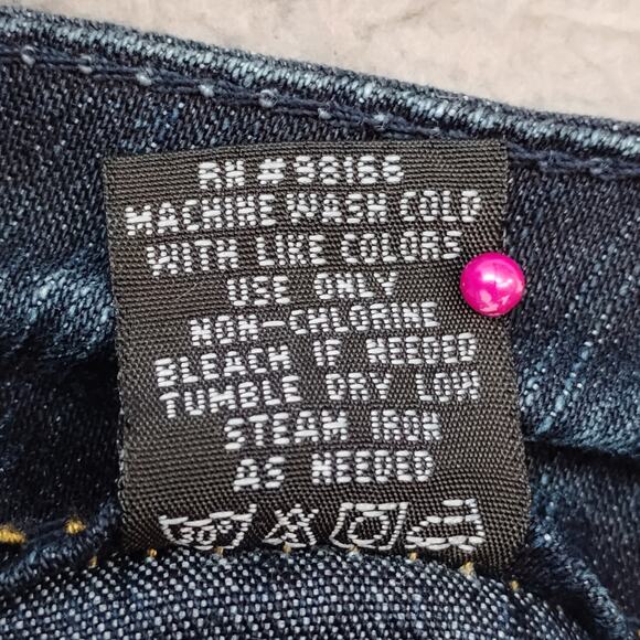 EXOCET Jeans Collection Capri Jeans Size 7 Junior Blue Wash Flap Back Pockets - Picture 11 of 13